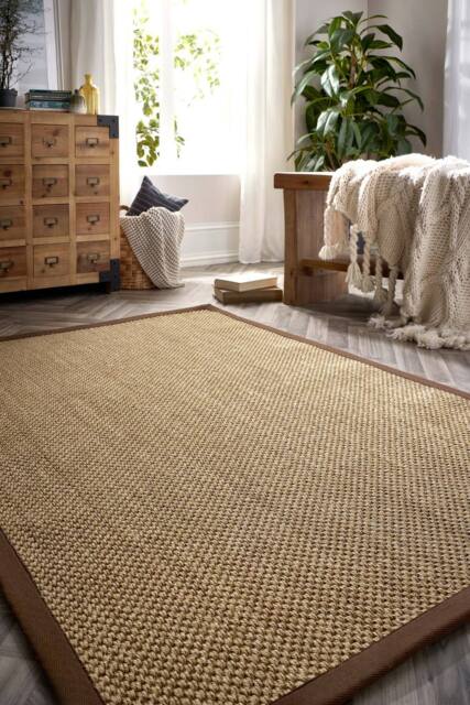 Origin s Sisal Rug Warm Natural with Dark Brown Border 120x170 in Medium Beige - Size: 120 cm x 170 cm - image 1