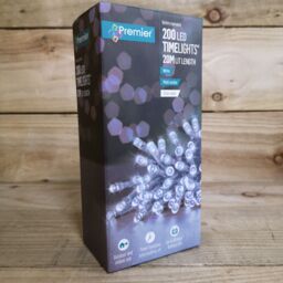 Samuel Alexander 20m Battery Operated Christmas String Lights with 200 Cool White LEDs on Clear Cable - thumbnail 4