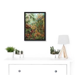 Artery8 Nature Art Ernst Haeckel Sea Plant Biology Botanical Vintage A4 Artwork Framed Wall Art Print in Black - thumbnail 2