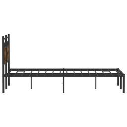 Berkfield Home Decorative Bed Frame without Mattress Smoked Oak 120x200 cm Engin in Brown - Size: Small Double - thumbnail 7