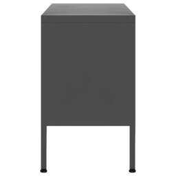 Berkfield Home TV Cabinet Anthracite 105x35x50 cm Steel in Dark Grey - Size: 105 x 35 x 50 cm - thumbnail 4