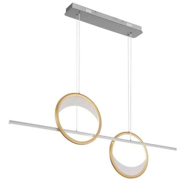 Netlighting Umbra Bar Pendant Silver 2x LED Dimmable 2700-6500K Remote Timer - image 1