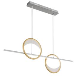 Netlighting Umbra Bar Pendant Silver 2x LED Dimmable 2700-6500K Remote Timer