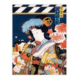 Artery8 Toyohara Kunichika Framed Wall Art Print Portrait of Actress Japan - Size: A4 - thumbnail 3