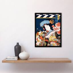 Artery8 Toyohara Kunichika Framed Wall Art Print Portrait of Actress Japan - Size: A4 - thumbnail 2