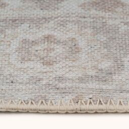 Kukoon Beige Aztec Distressed Hallway Runner Rug Non Slip & Washable in Light Beige - Size: 60 cm x 240 cm - thumbnail 3