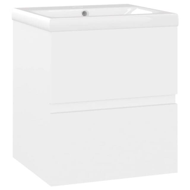 Berkfield Home Sink Cabinet with Built-in Basin White Engineered Wood - image 1