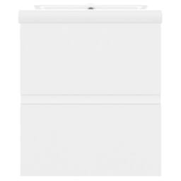 Berkfield Home Sink Cabinet with Built-in Basin White Engineered Wood - thumbnail 6