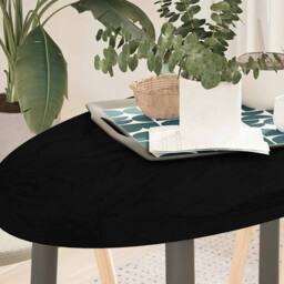 Berkfield Home Table Top Dark Brown 100x50x4 cm Solid Wood Oak Oval in Black - Size: 100 x 50 x 4 cm - thumbnail 2