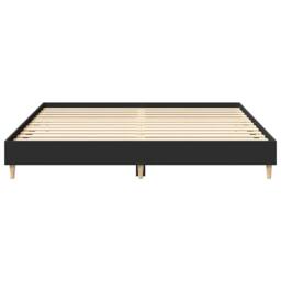 Berkfield Home Durable Bed Frame without Mattress Black 180x200cm Engineered Wood - Size: Super King - thumbnail 5