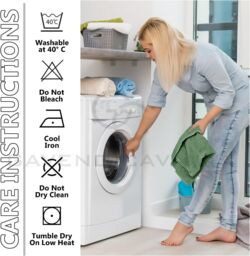 GAVENO CAVAILIA 2 Pack Bamboo Towel in Green - Size: Bath Sheet - thumbnail 5