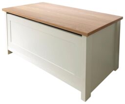 GFW Lancaster Ottoman Storage Box in Cream - thumbnail 2