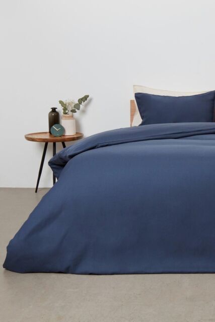 Panda London Bamboo & French Linen Complete Bedding Set in Navy - Size: King - image 1