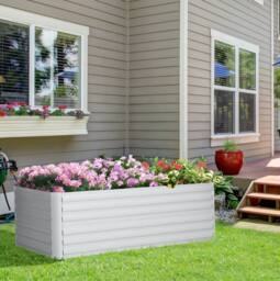 STILVORA Raised Garden Bed 180 cm Steel Grey - thumbnail 2