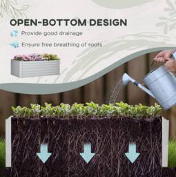 STILVORA Raised Garden Bed 180 cm Steel Grey - thumbnail 5
