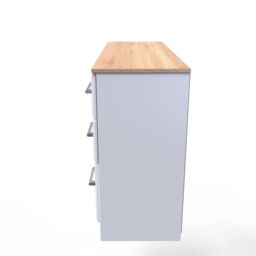 Ready Assembled 2 U Norfolk 6 Drawer Kneehole Desk (Ready Assembled) in White - thumbnail 2