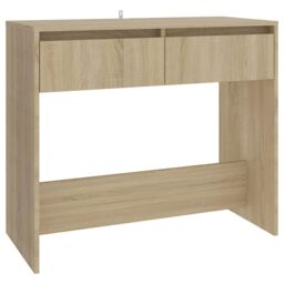 Berkfield Home Console Table Sonoma Oak 89x41x76.5 cm Steel in Beige - thumbnail 2