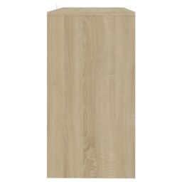 Berkfield Home Console Table Sonoma Oak 89x41x76.5 cm Steel in Beige - thumbnail 6