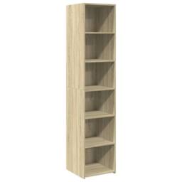 Berkfield Home Highboard Sonoma Oak 40x41x185 cm Engineered Wood in Light Brown - Size: 40 x 41 x 185 cm - thumbnail 2