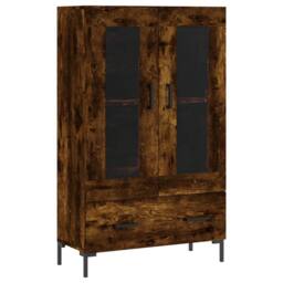 Berkfield Home Highboard Smoked Oak 69.5x31x115 cm Engineered Wood in Brown