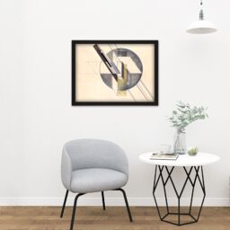 "Artery8 Wall Art Print Klucis Construction Constructivist Painting Large Framed Wall Décor Art in White - Size: W18"" x H24""" - thumbnail 2