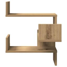 Berkfield Home Wall Corner Shelves 2 pcs Artisan Oak 40x40x49.5 cm Engineered Wood in Brown - thumbnail 5