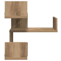 Berkfield Home Wall Corner Shelves 2 pcs Artisan Oak 40x40x49.5 cm Engineered Wood in Brown - thumbnail 6