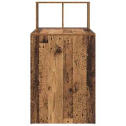Berkfield Home Modern Writing Desk Old wood Engineered wood Standard Storage in Brown - thumbnail 6