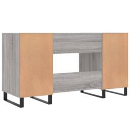 Berkfield Home Elegant Desk Grey Sonoma 140x50x75 cm Engineered Wood - Size: 140 x 50 x 75 cm - thumbnail 8