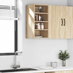 Berkfield Home Hanging Cabinet Sonoma Oak 30x29.5x60 cm Engineered Wood in Brown - thumbnail 3