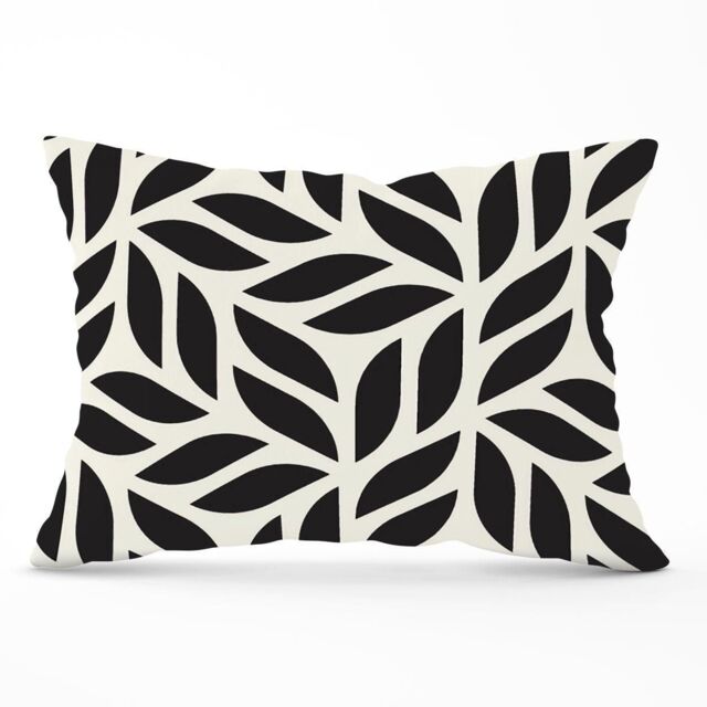 Warren Reed - Designer Modern Stylish Abstract Texture Cushions in Black - Size: 60 cm x 60 cm - image 1