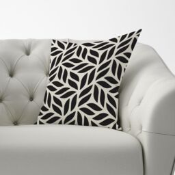 Warren Reed - Designer Modern Stylish Abstract Texture Cushions in Black - Size: 60 cm x 60 cm - thumbnail 3