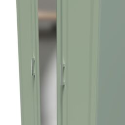 Ready Assembled 2 U Norfolk Tall Triple Mirror Wardrobe (Ready Assembled) in Pale Green - thumbnail 4