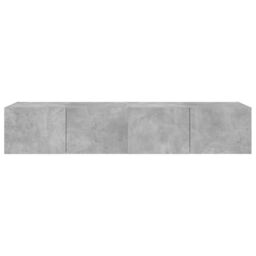Berkfield Home TV Wall Cabinets with LED Lights 2 pcs Concrete Grey 80x35x31 cm - Size: 80 x 35 x 31 cm - thumbnail 9