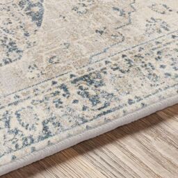 Livabliss Lilian-Washable Grey Blue Vintage Traditional Boho Living Dining Rug in Brown - Size: 80 cm x 220 cm - thumbnail 3