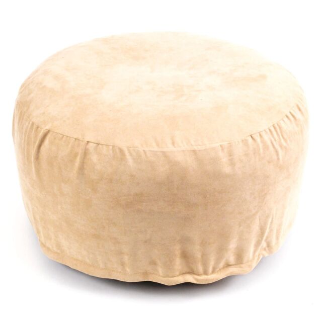mysmartbuy Inflatable Footrest - Super Soft Faux Suede Pouffe Home Furniture in Beige - image 1