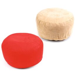 mysmartbuy Inflatable Footrest - Super Soft Faux Suede Pouffe Home Furniture in Beige - thumbnail 3