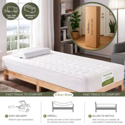 Rest Relax Pocket Flexi 1000 Mattress with Pocket Spring & Reflex Foam 18 cm deep - Ideal for all bed types in White - Size: Double - thumbnail 7