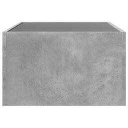Berkfield Home Coffee Table with Infinity LED Concrete Grey 70x50x30 cm - Size: 70 x 50 x 30 cm - thumbnail 7