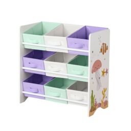 Home Source Kids 3 Tie Storage Toy Storage With Nine Storage Boxes Organiser - thumbnail 8
