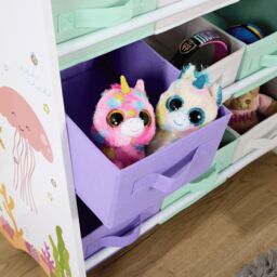 Home Source Kids 3 Tie Storage Toy Storage With Nine Storage Boxes Organiser - thumbnail 6
