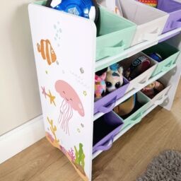 Home Source Kids 3 Tie Storage Toy Storage With Nine Storage Boxes Organiser - thumbnail 5