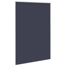 Berkfield Home Roller Blind Blackout Off-White 145x130 cm Fabric Width 141.6 cm… in Navy - thumbnail 3