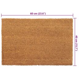 Berkfield Home Door Mats 5 pcs Natural 40x60 cm Tufted Coir in Brown - thumbnail 5
