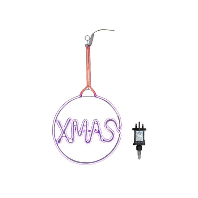 Samuel Alexander 51cm x 30cm Neon Flex Christmas Bauble with Multi-Coloured LEDs - Size: 51 cm x 30 cm - image 1