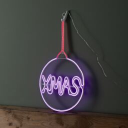 Samuel Alexander 51cm x 30cm Neon Flex Christmas Bauble with Multi-Coloured LEDs - Size: 51 cm x 30 cm - thumbnail 4