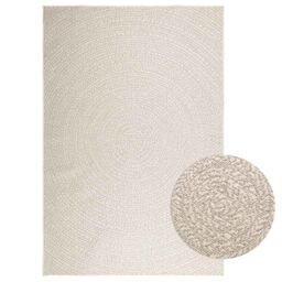 Berkfield Home Rug ZIZUR Cream 160x230 cm Jute Look Indoor & Outdoor - Size: Medium - thumbnail 1