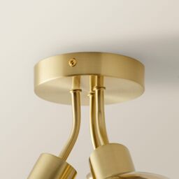 ValueLights Bellamy 3 Way Glass Globe Bubble Cluster Flush Ceiling Light in Gold - thumbnail 5