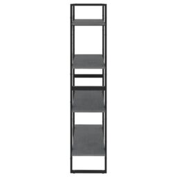 Berkfield Home 4-Tier Book Cabinet Grey 80x30x140 cm Solid Pine Wood - Size: 80 x 30 x 140 cm - thumbnail 6