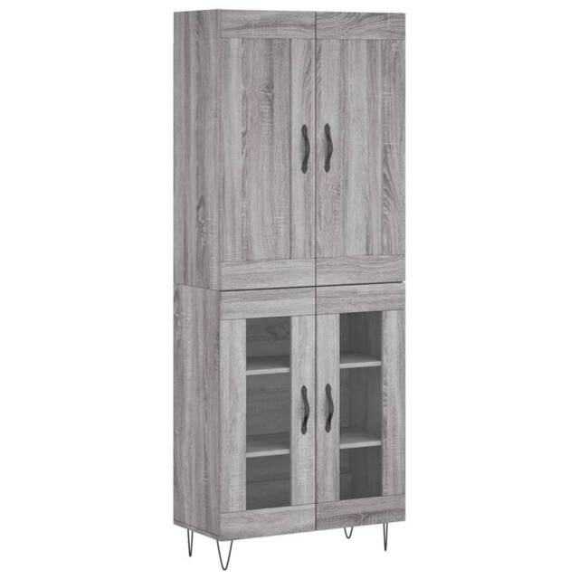 Berkfield Home Highboard Grey Sonoma 69.5x34x180 cm Engineered Wood - image 1